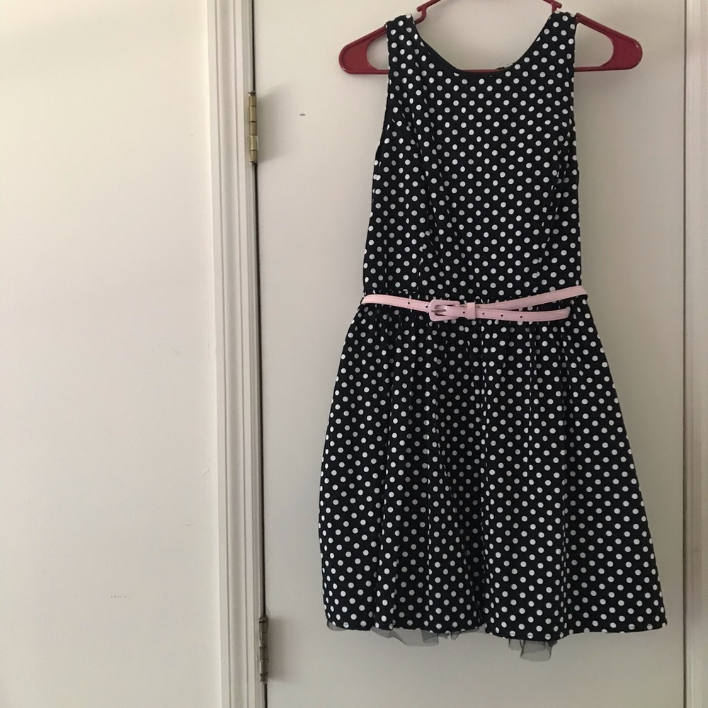 RNB Black Polka Dot Swing Dress